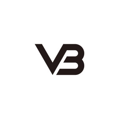 Letter VB connect geometric symbol simple logo vector