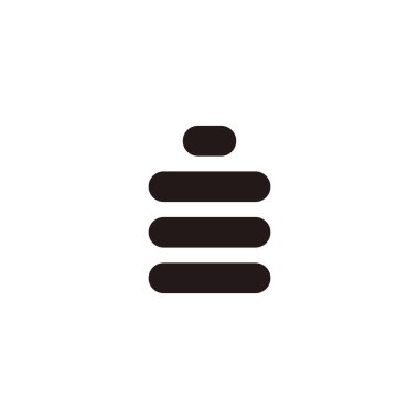 Battery and capsule geometric symbol simple logo vector