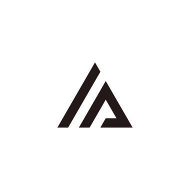 Letter M and D triangle geometric symbol simple logo vector