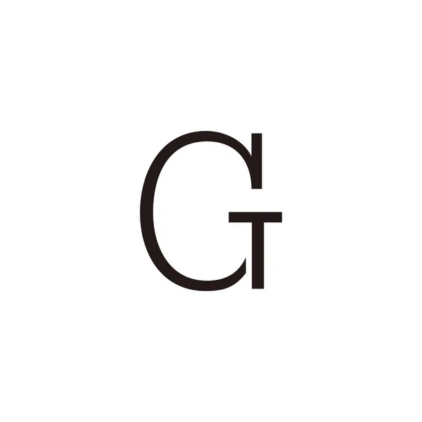 Letter Line Geometric Symbol Simple Logo Vector — Image vectorielle