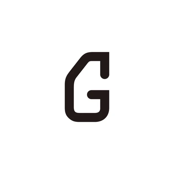 Letter Card Outline Geometric Symbol Simple Logo Vector — ストックベクタ