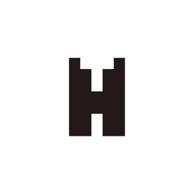 Letter H and T geometric symbol simple logo vector