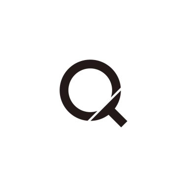 Letter T and Q geometric symbol simple logo vector