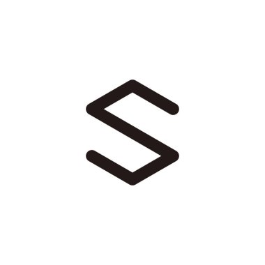 Letter S hexagon geometric symbol simple logo vector