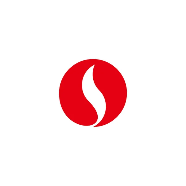Fire Circle Geometric Symbol Simple Logo Vector — Wektor stockowy