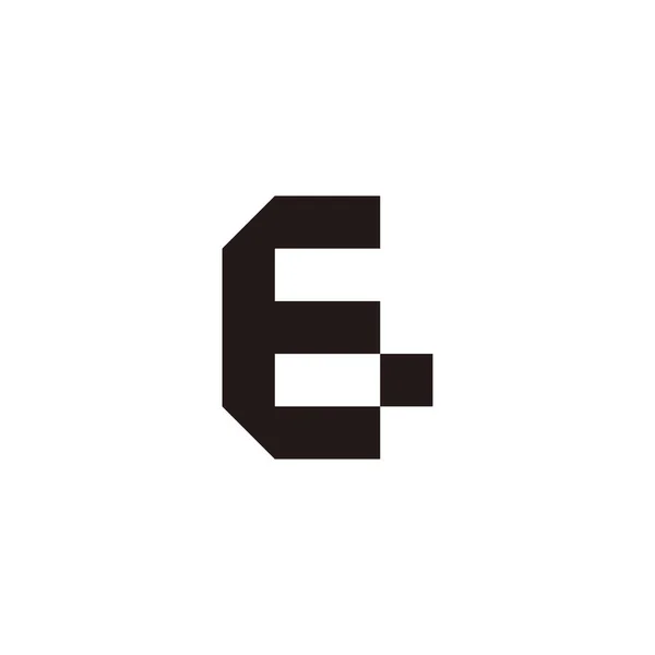 Letter Number Square Geometric Symbol Simple Logo Vector — Stock vektor