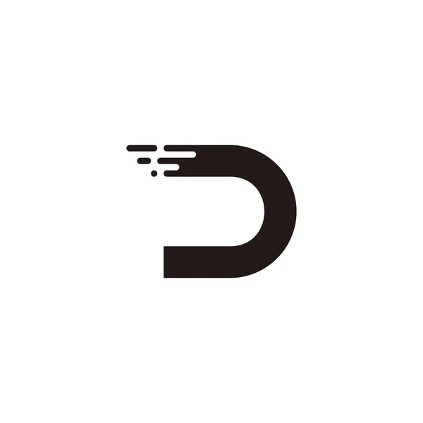 Letter Fast Geometric Symbol Simple Logo Vector — 图库矢量图片
