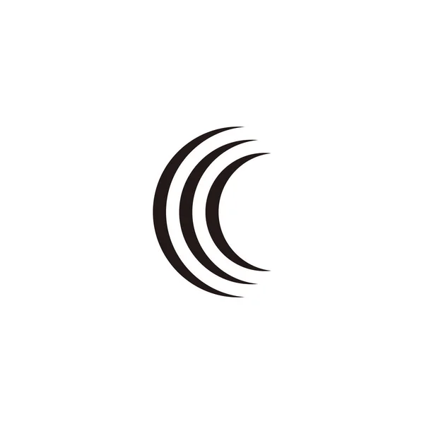 Letter Lines Geometric Symbol Simple Logo Vector — Vetor de Stock