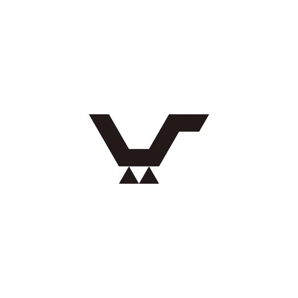 Shopping Cart Triangle Geometric Symbol Simple Logo Vector —  Vetores de Stock