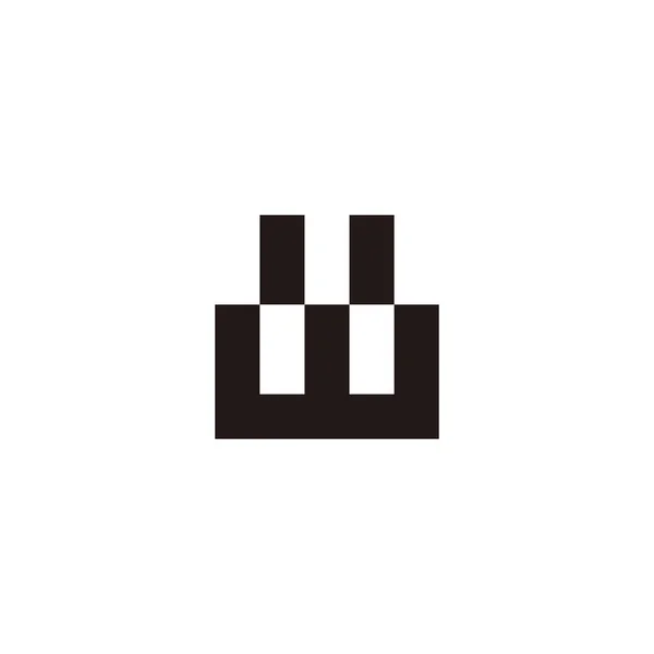 Letter Square Geometric Symbol Simple Logo Vector — Vetor de Stock