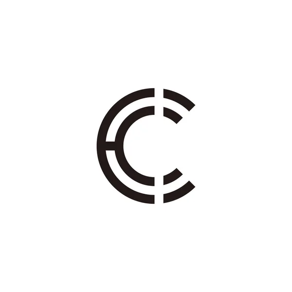 Коло Літери Прямий Геометричний Символ Простий Вектор Логотипу — стоковий вектор