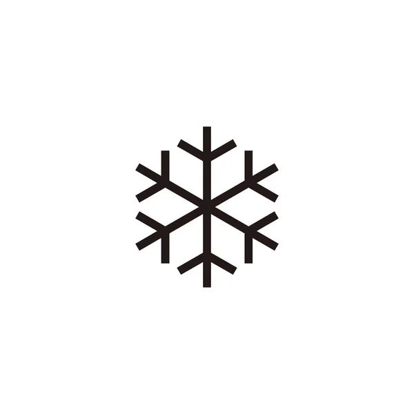 Snowflake Geometric Symbol Simple Logo Vector — Διανυσματικό Αρχείο