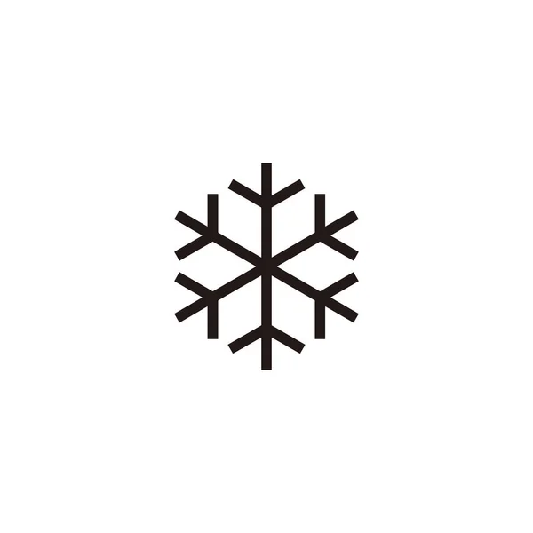 Snowflake geometric symbol simple logo vector