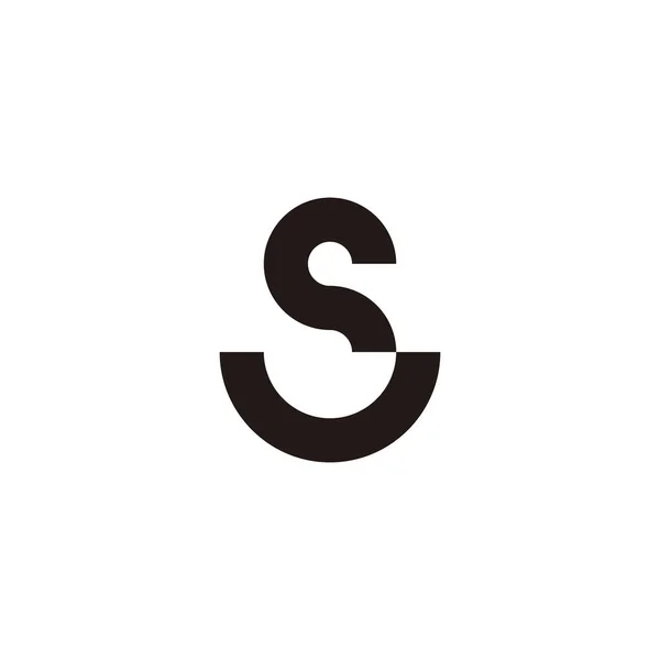 Letter Smile Geometric Symbol Simple Logo Vector — Image vectorielle