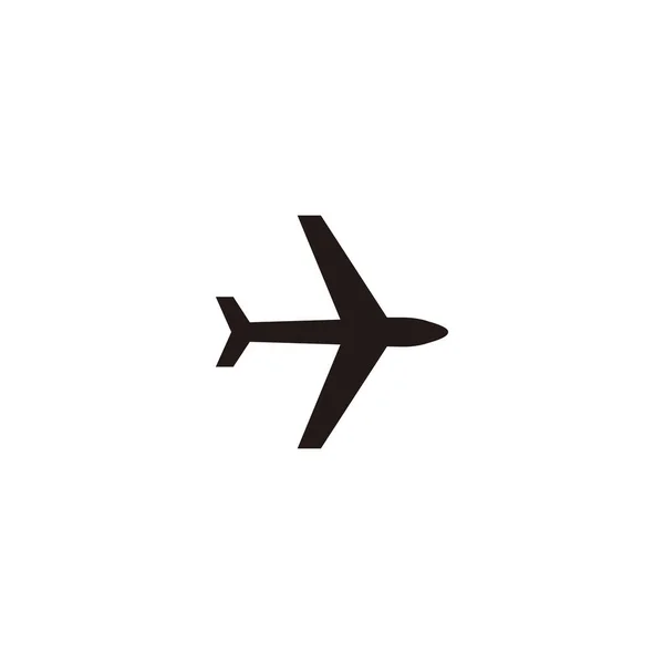 Aircraft Geometric Symbol Simple Logo Vector — Stok Vektör