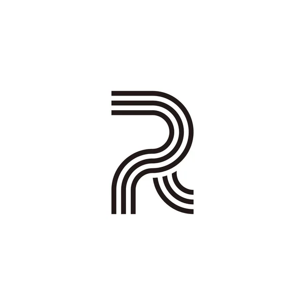 Letter Lines Geometric Symbol Simple Logo Vector — Διανυσματικό Αρχείο