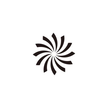 Güneş, kağıtlar, geometrik sembol basit logo vektörü