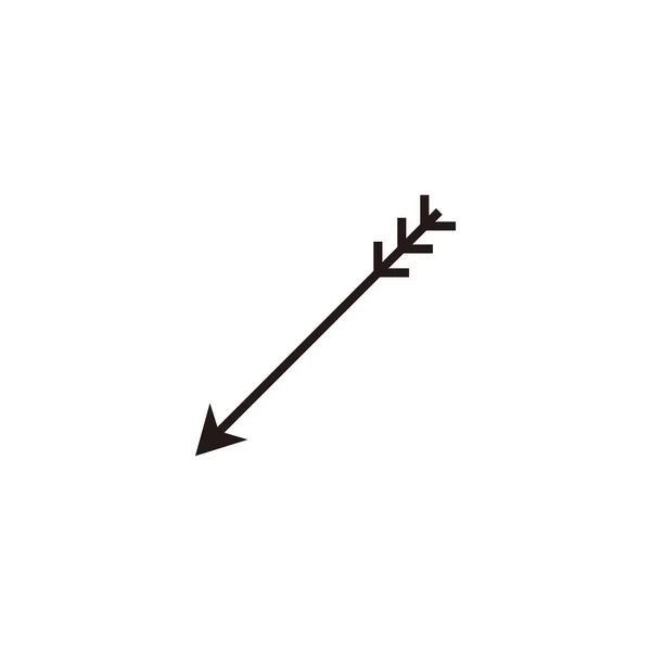 Flecha Símbolo Geométrico Simple Logo Vector — Vector de stock