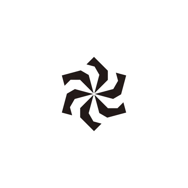 Kristal Spiraalvormige Geometrische Symbool Eenvoudige Logo Vector — Stockvector
