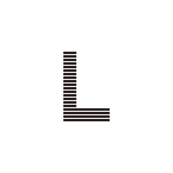 字母L横线 轮廓几何符号简单标识向量 — 图库矢量图片