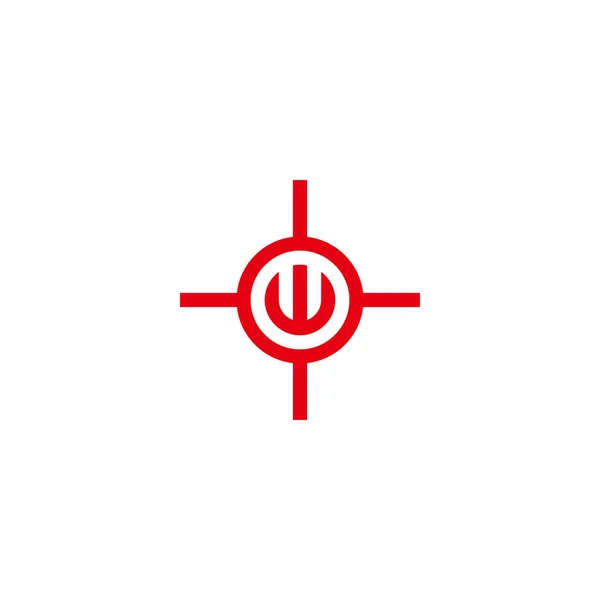 Letter Target Circle Geometric Symbol Simple Logo Vector — Stock vektor