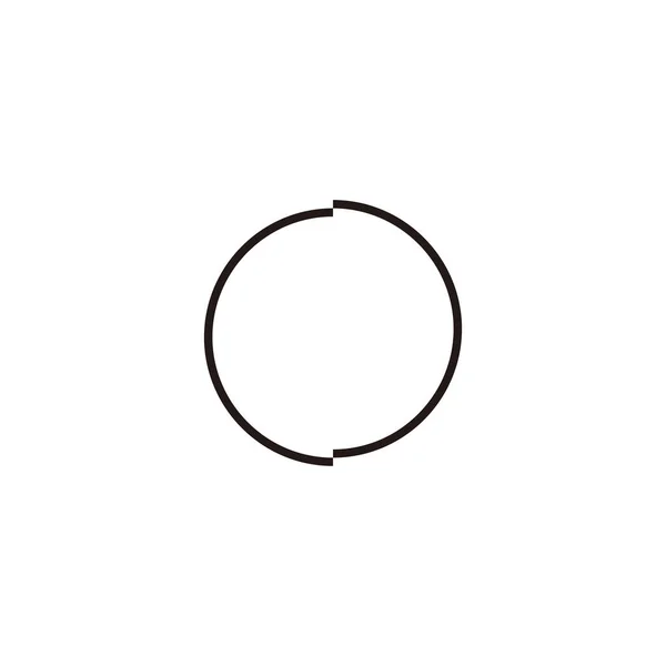 Lettera Linea Cerchio Simbolo Geometrico Semplice Logo Vettoriale — Vettoriale Stock