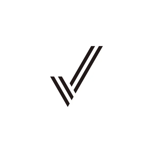 Letra Doble Contornos Símbolo Geométrico Simple Logo Vector — Vector de stock