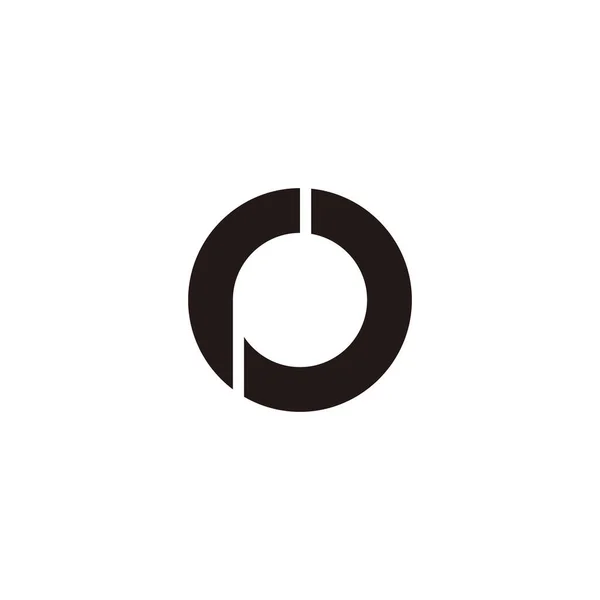 Carta Círculo Descreve Símbolo Geométrico Vetor Logotipo Simples — Vetor de Stock