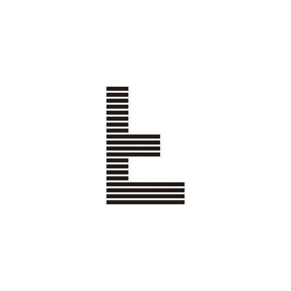 Buchstabe Streifen Geometrisches Symbol Einfacher Logo Vektor — Stockvektor