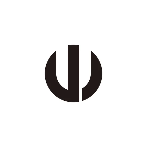 Буква Буква Круг Геометрический Символ Простой Вектор Логотипа — стоковый вектор
