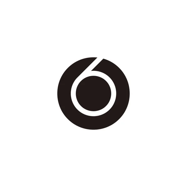 Carta Número Símbolo Geométrico Círculo Vetor Logotipo Simples —  Vetores de Stock