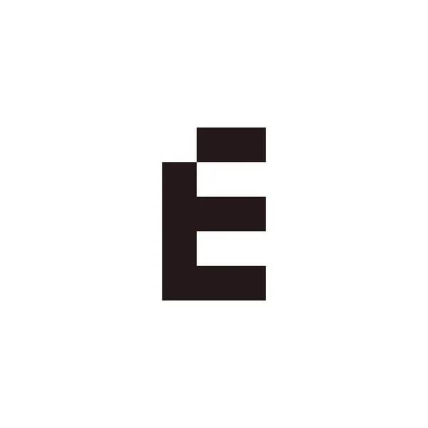 Bokstaven Fyrkantig Geometrisk Symbol Enkel Logotyp Vektor — Stock vektor