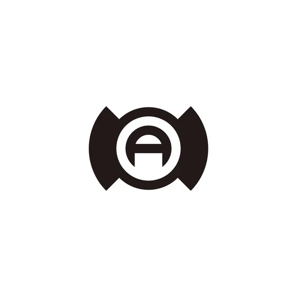 Lettre Cercle Symbole Géométrique Simple Vecteur Logo — Image vectorielle