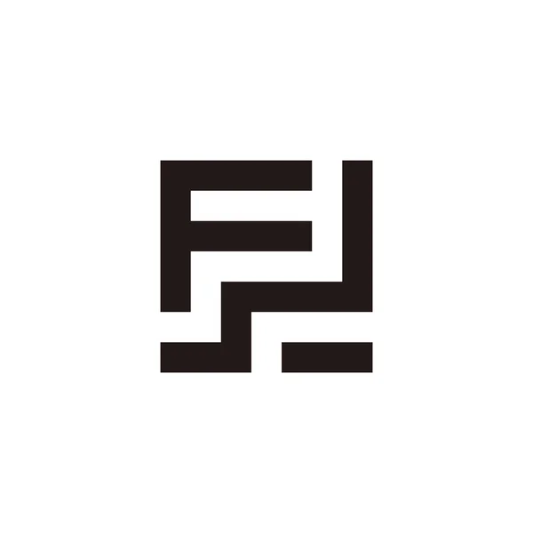 Буква Квадрат Геометрический Символ Простой Вектор Логотипа — стоковый вектор