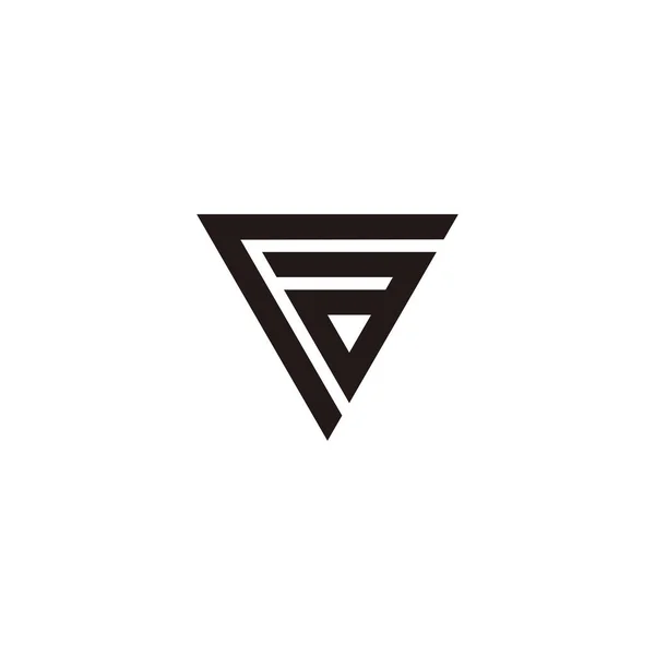 Písmeno Trojúhelník Upuštění Geometrický Symbol Jednoduchý Vektor Loga — Stockový vektor