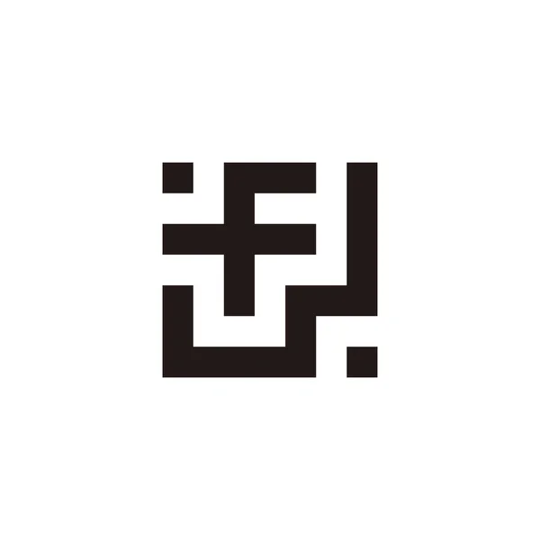 Γράμμα Τετράγωνο Τελείες Γεωμετρικό Σύμβολο Απλό Διάνυσμα Λογότυπο — Διανυσματικό Αρχείο
