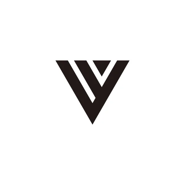 Üçgeni Geometrik Sembolü Basit Logo Vektörünü Bırakın — Stok Vektör