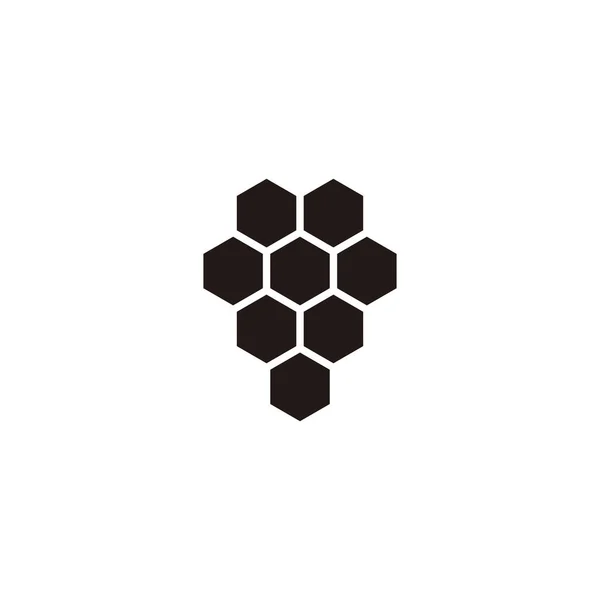 Miód Diament Symbol Geometryczny Prosty Wektor Logo — Wektor stockowy