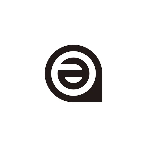 Буква Геометрическом Символе Круга Простой Вектор Логотипа — стоковый вектор