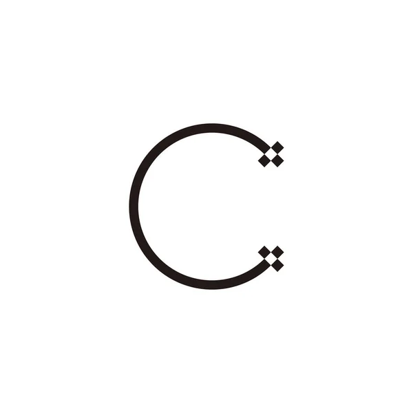 Lettre Ligne Plier Symbole Géométrique Simple Logo Vecteur — Image vectorielle