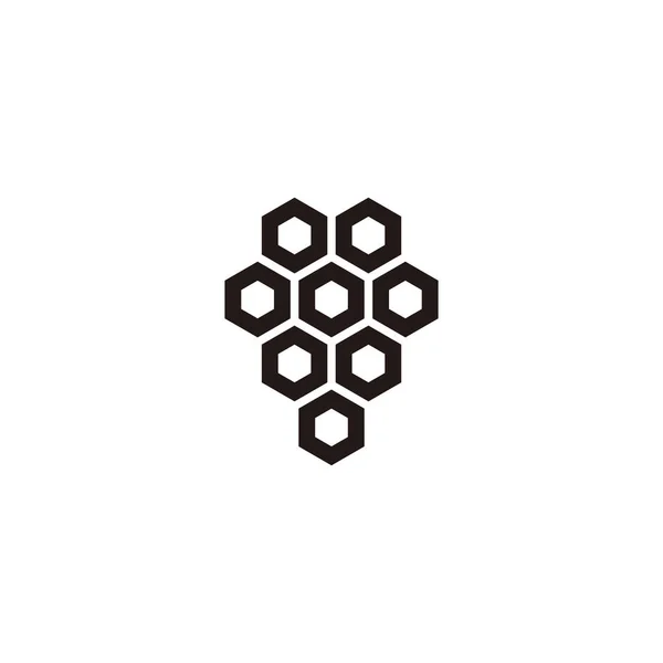 Narzędzia Symbol Geometryczny Miodu Prosty Wektor Logo — Wektor stockowy