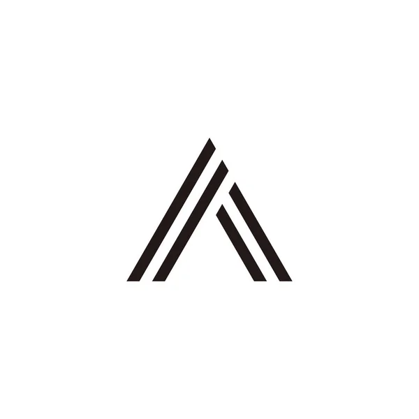 Lettre Pli Lignes Symbole Géométrique Simple Logo Vecteur — Image vectorielle