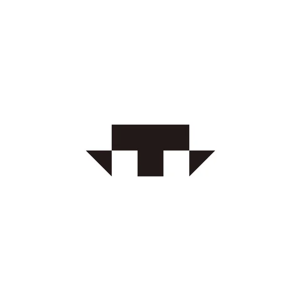 Carta Símbolo Geométrico Triângulo Vetor Simples Logotipo — Vetor de Stock