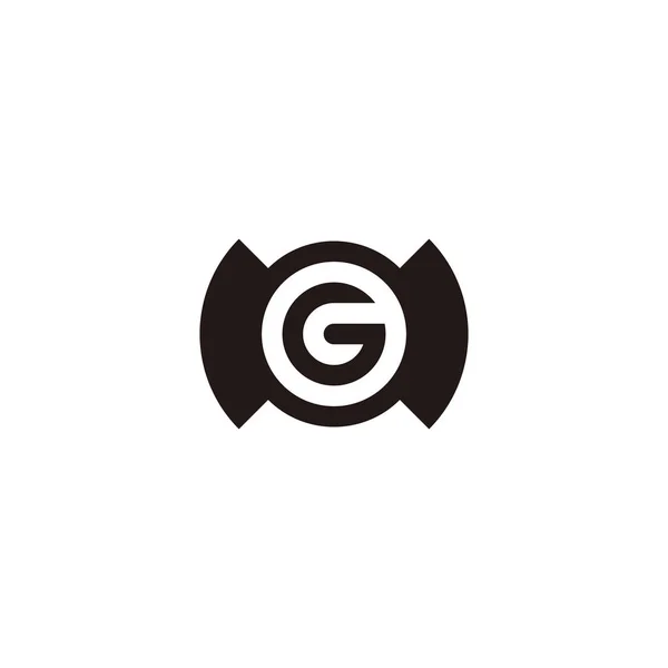 Harfinde Harfi Daire Geometrik Sembol Basit Logo Vektörü — Stok Vektör