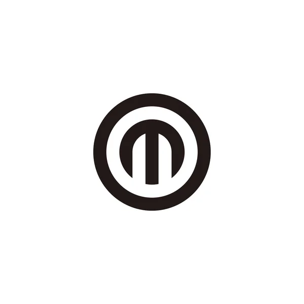 Carta Símbolo Geométrico Círculo Vetor Logotipo Simples — Vetor de Stock