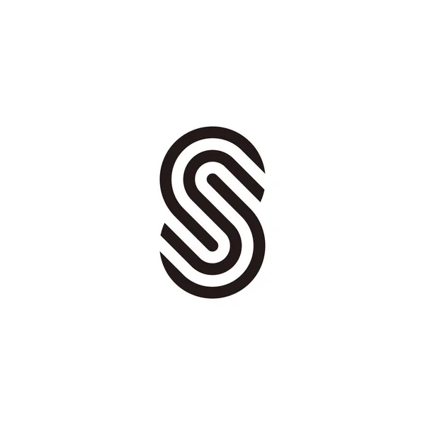 Letra Linhas Número Símbolo Geométrico Vetor Logotipo Simples —  Vetores de Stock