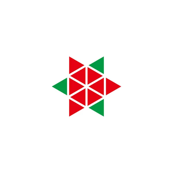 Twee Wijzers Driehoeken Geometrische Symbool Eenvoudige Logo Vector — Stockvector