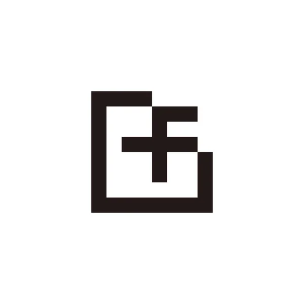 Буква Квадратный Геометрический Символ Простой Вектор Логотипа — стоковый вектор