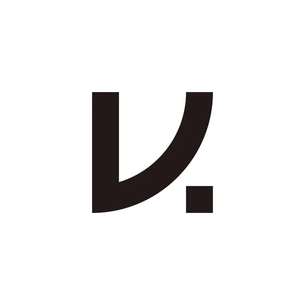 Письмо Outline Точка Геометрический Символ Простой Вектор Логотипа — стоковый вектор