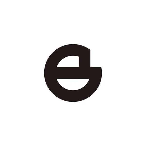 Litera Okrąg Zarys Geometryczny Symbol Prosty Wektor Logo — Wektor stockowy